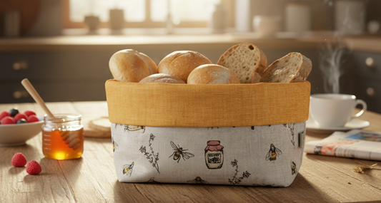 Brotkörbchen handgenäht aus Naturmaterialien - Stilvolle Aufbewahrung für dein Brot